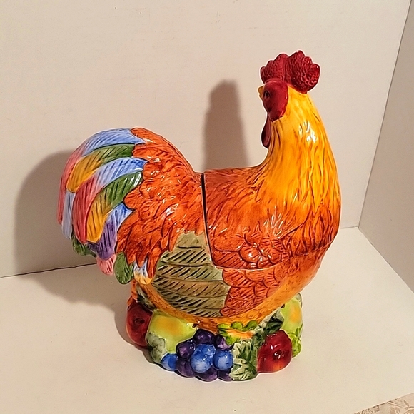 UNIQUE VTG RARE MADE EXCLUSIVELY FOR HARRY AND DAVID ROOSTER COOKIE JAR - Picture 3 of 10